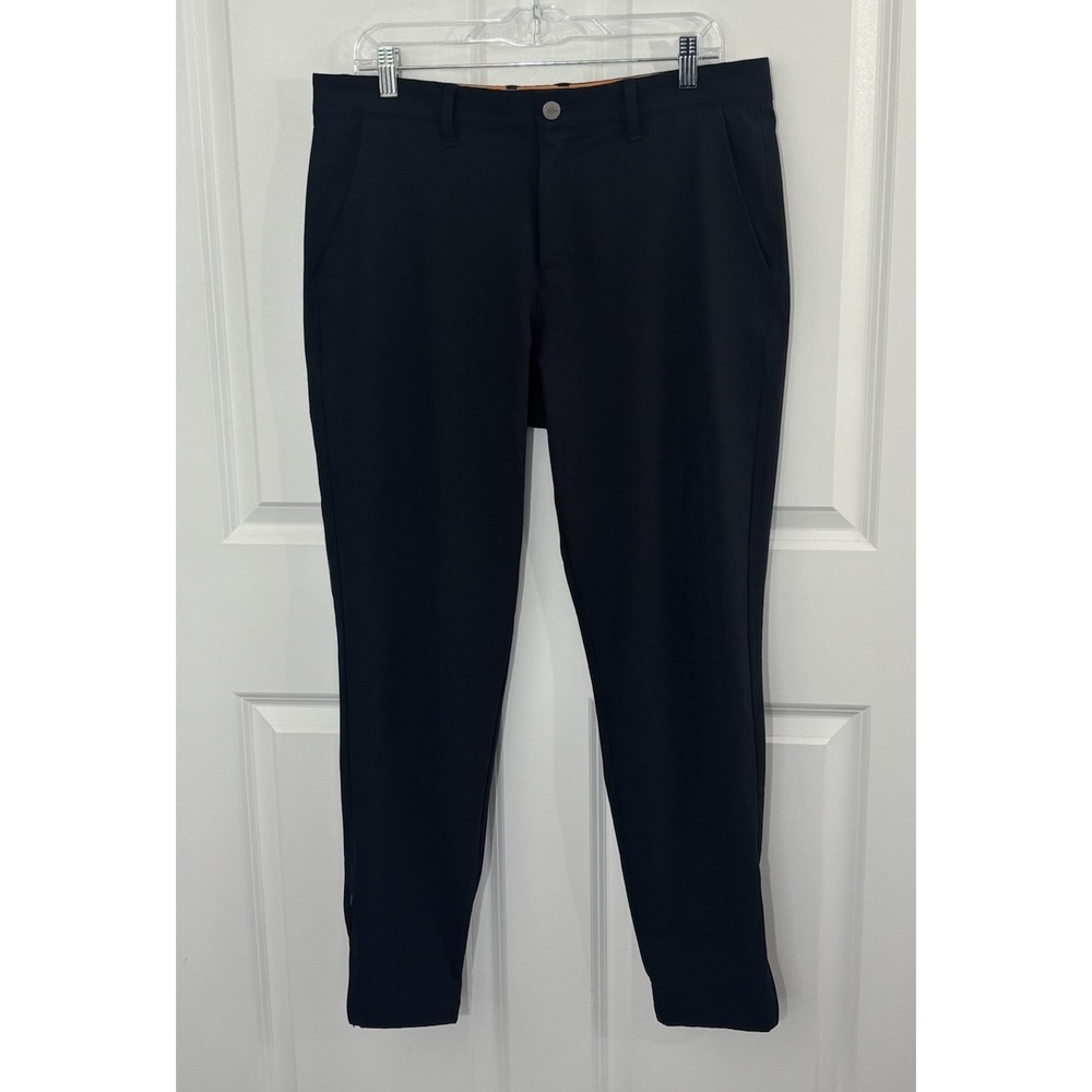 Macade Golf Pants Men's 34R Black Slim Fit Ankle Zip Stretch Performance 0637